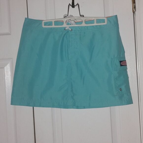 Vineyard Vines Shep and Ian  teal blue coverup Swim Skirt Sz 4 NWOT - Picture 1 of 4